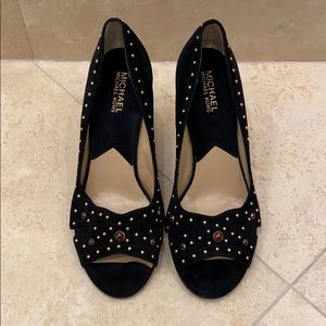 Michael Michael Kors black suede heels